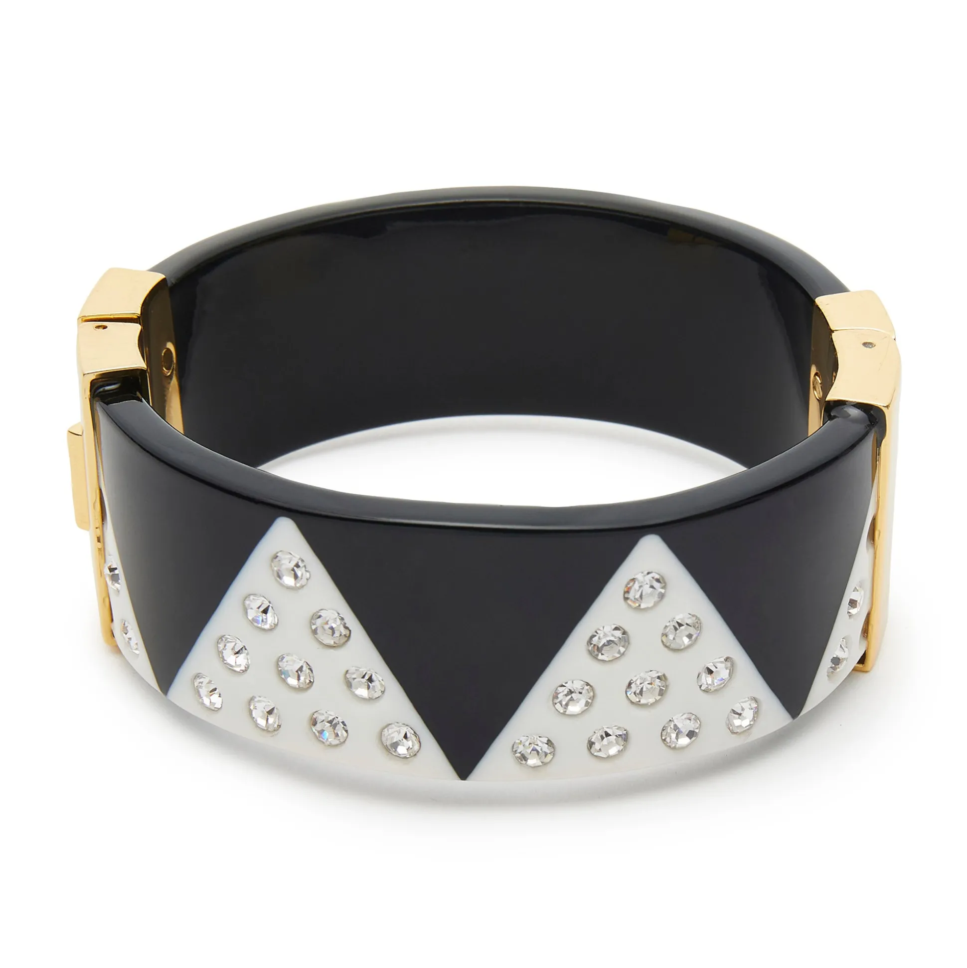 JET IVORY HARLEQUIN HINGED CUFF