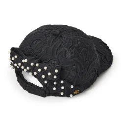 JET LACE BOW EMBELLISHED BASEBALL CAP