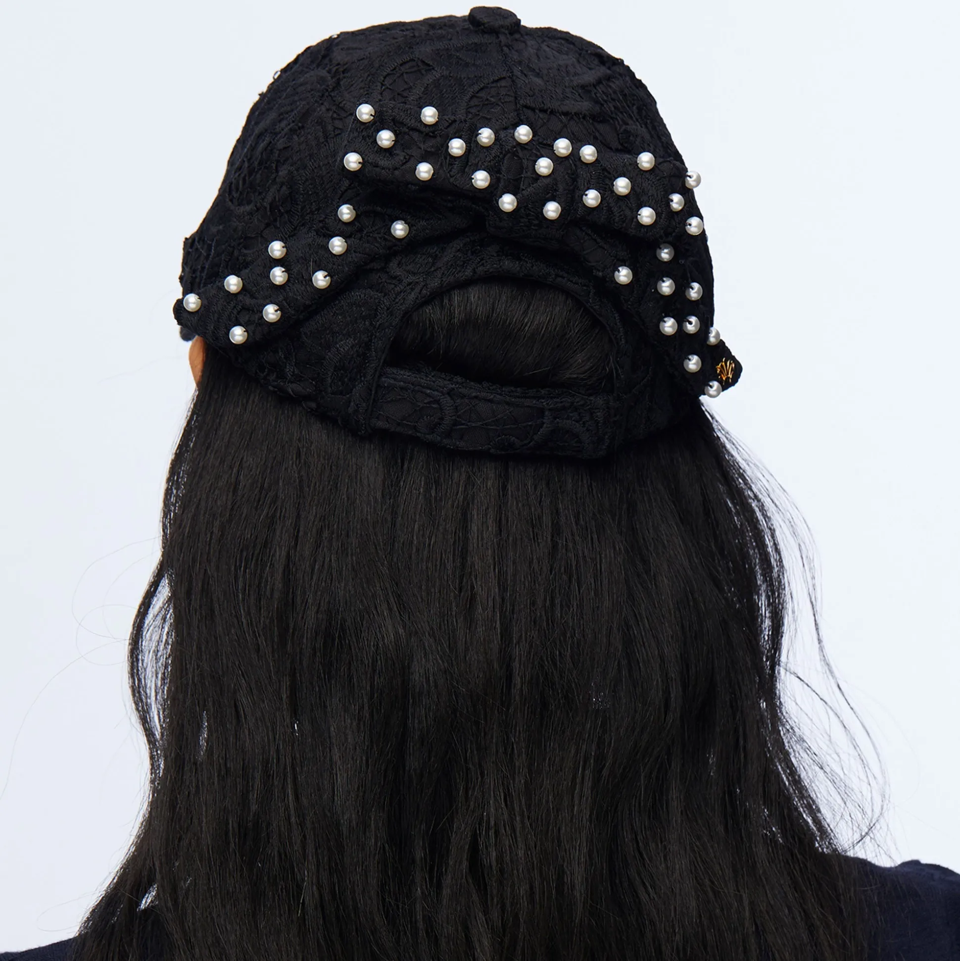 JET LACE BOW EMBELLISHED BASEBALL CAP