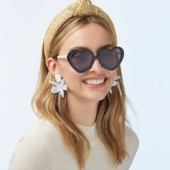 JET PEARL ARM SWEETHEART SUNGLASSES