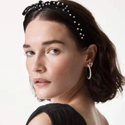 JET PEARL BARDOT RIBBON HEADBAND