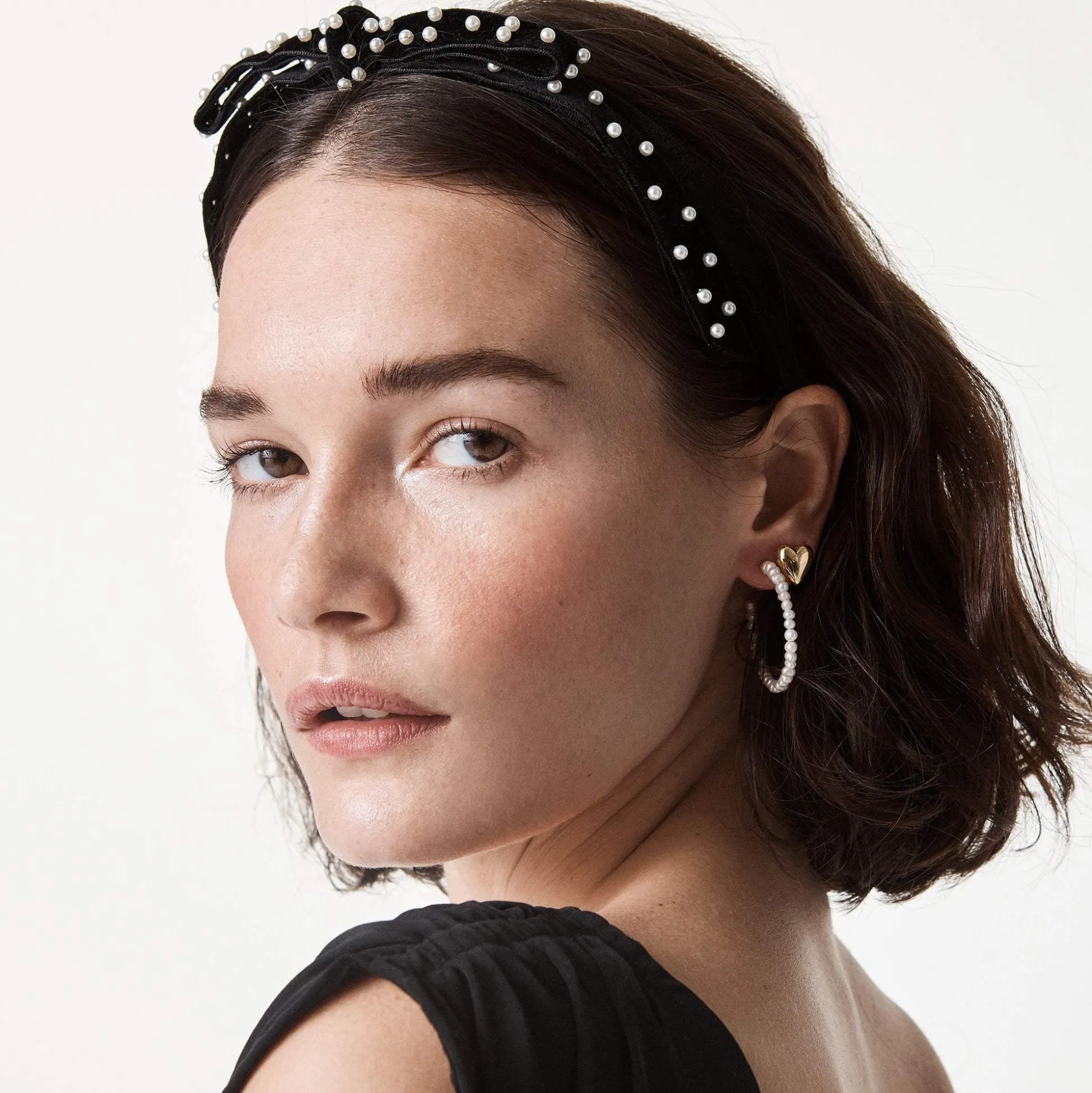 JET PEARL BARDOT RIBBON HEADBAND