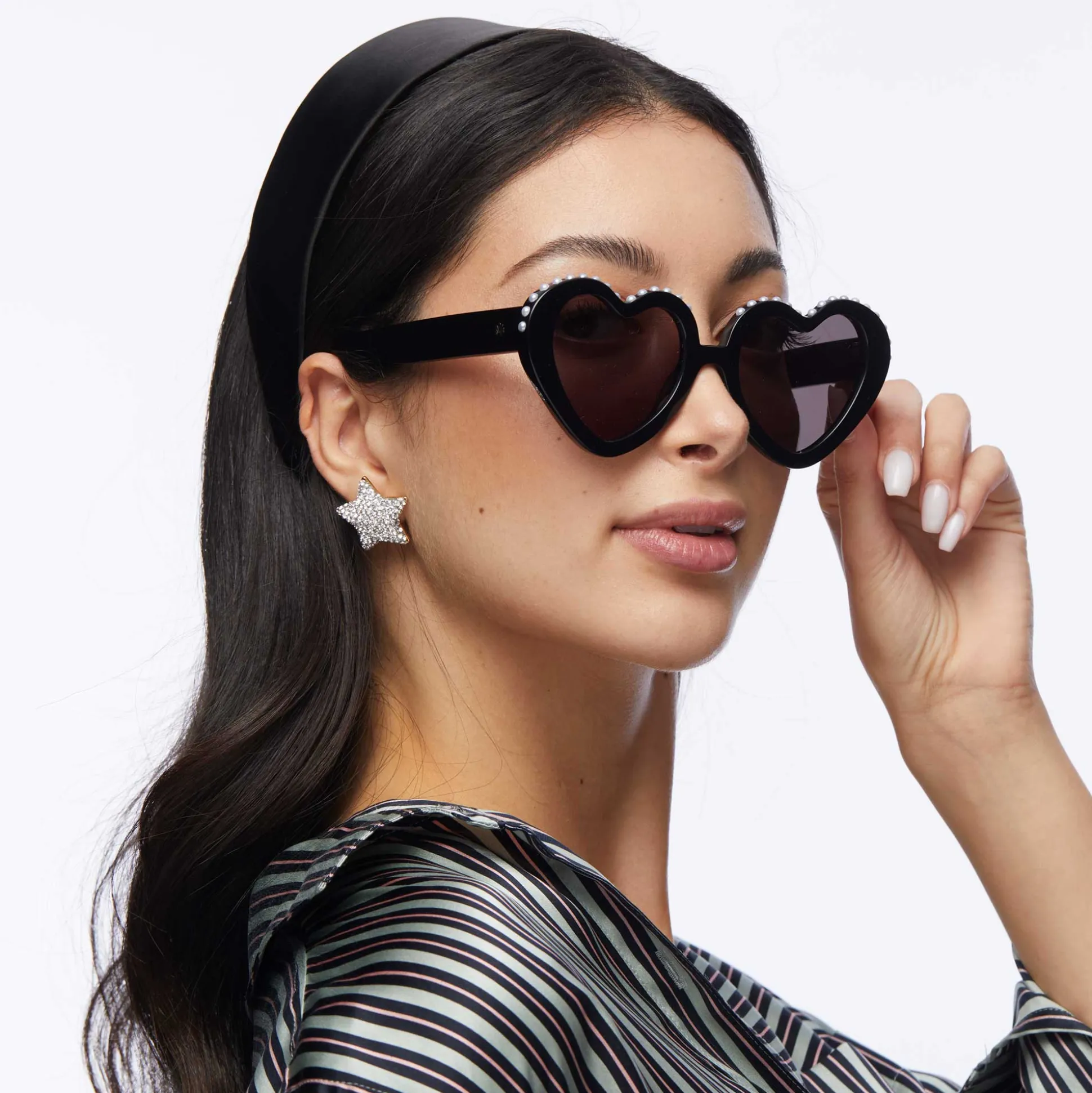 JET PEARL SWEETHEART SUNGLASSES