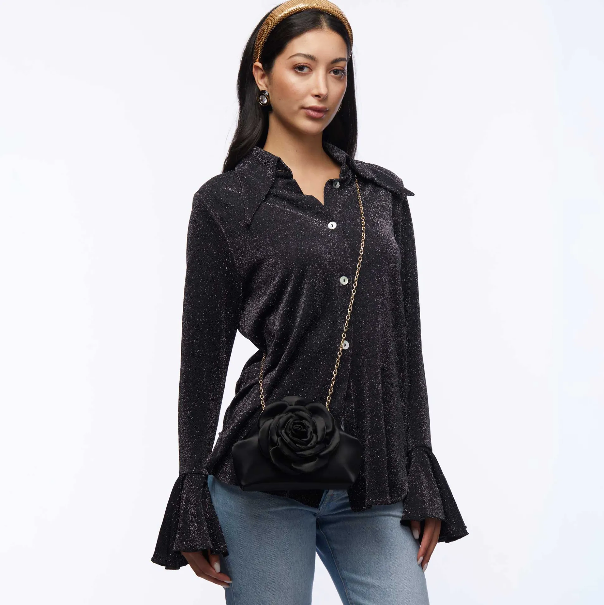 JET ROSIE SATIN CLUTCH