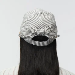 JET SEERSUCKER BOW EMBELLISHED BASEBALL CAP