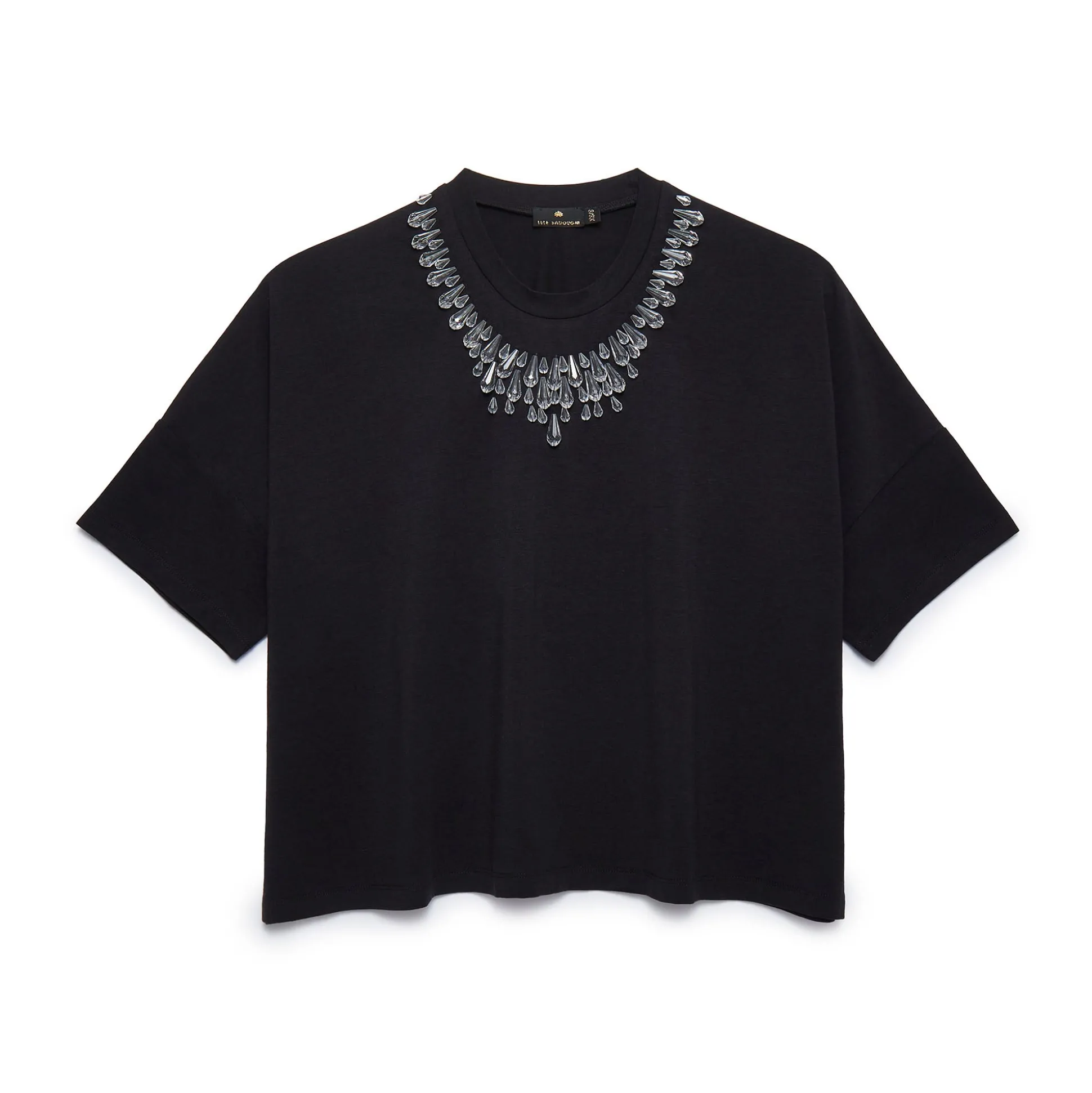 JET TEARDROP CRYSTAL T-SHIRT