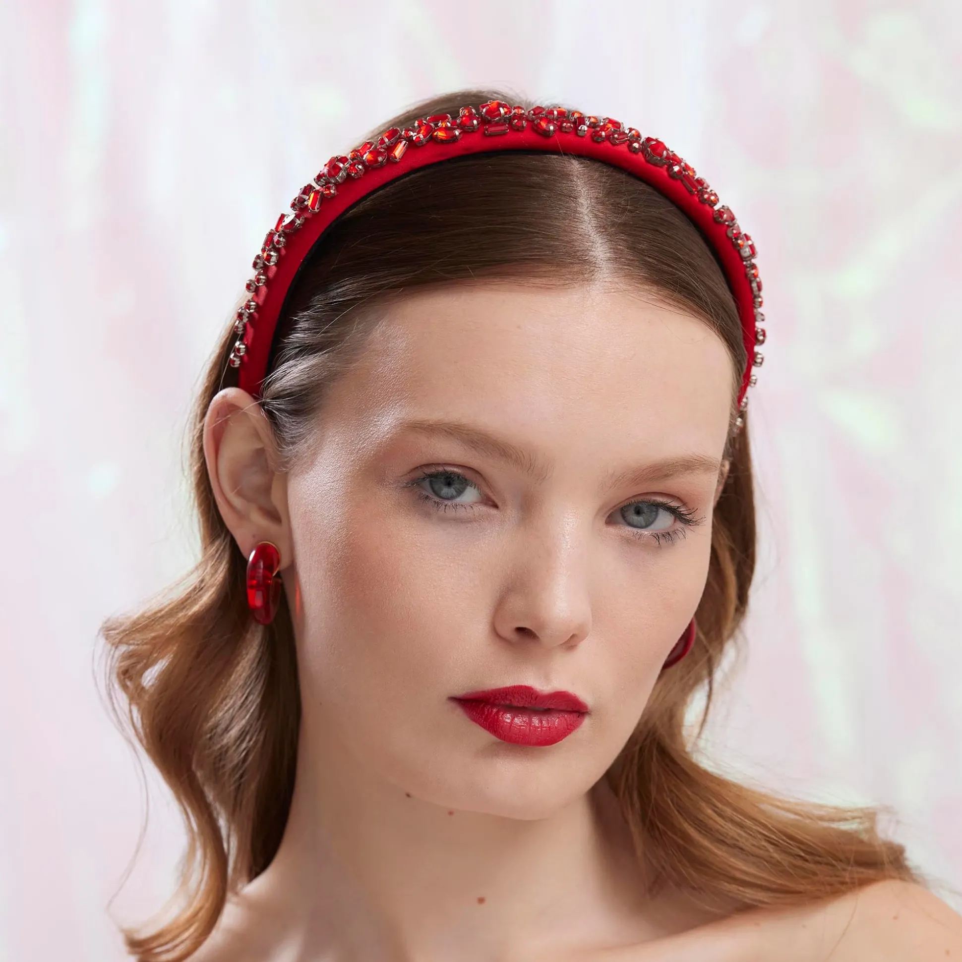 JULY RUBY GIGI JEWELED BIRTHSTONE HEADBAND