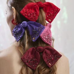 JULY RUBY PALOMA JEWELED BIRTHSTONE BOW