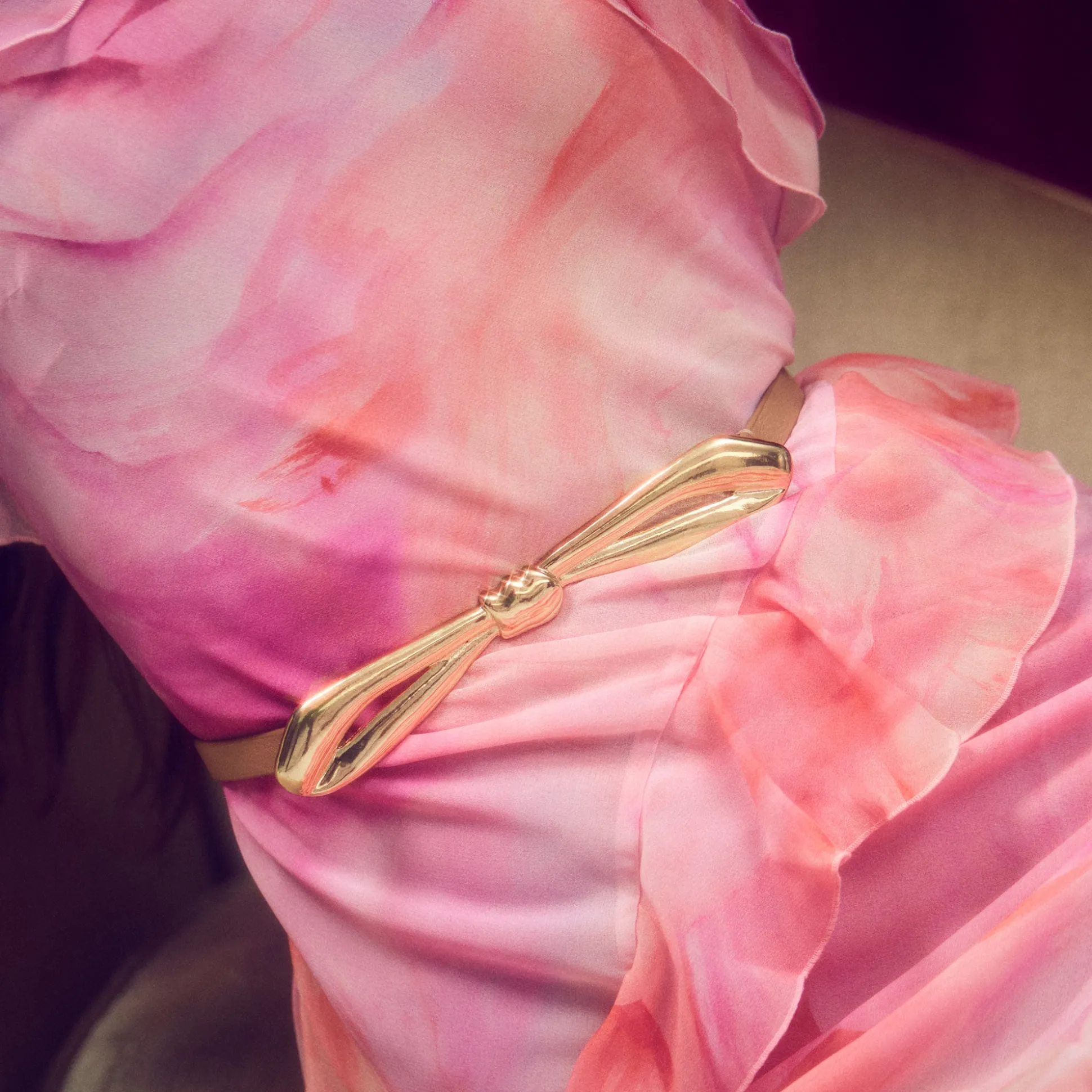 KHAKI BLANCHE BOW BELT