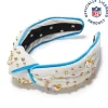 LA CHARGERS LELE SADOUGHI X NFL IVORY EMBELLISHED KNOTTED HEADBAND