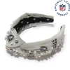 LAS VEGAS RAIDERS LELE SADOUGHI X NFL GREY EMBELLISHED KNOTTED HEADBAND