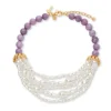 LELE SADOUGHI X TRINA TURK LAVENDER SKY PARAPLUIE STRAND NECKLACE