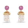 LELE SADOUGHI X TRINA TURK LAVENDER SKY PARAPLUIE STRUNG CHANDELIER EARRINGS