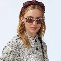 LEOPARD DOWNTOWN CAT-EYE SUNGLASSES