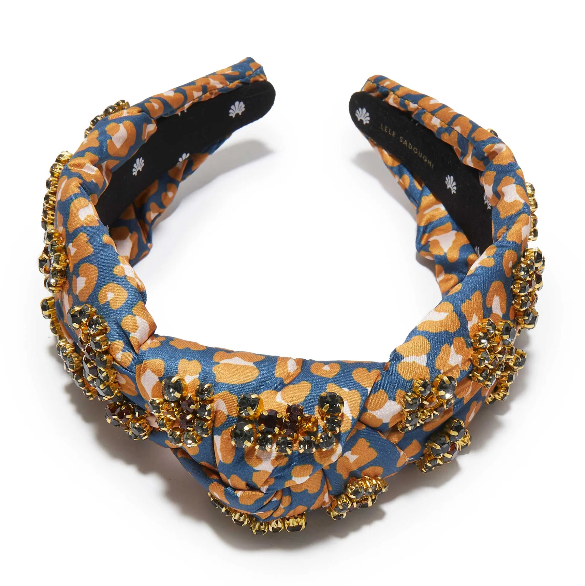 LEOPARD KNOTTED CRYSTAL HEADBAND