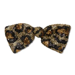 LEOPARD PALOMA SEQUIN BOW