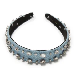 LIGHT DENIM BESSETTE CRYSTAL TRIM HEADBAND