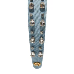 LIGHT DENIM BESSETTE CRYSTAL TRIM HEADBAND
