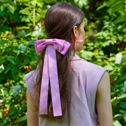 LIPSTICK PINK JANE BOW BARRETTE