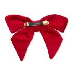 LIPSTICK RED LIBBY CRYSTAL HEARTBURST BOW BARRETTE