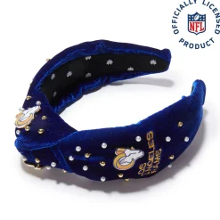 LOS ANGELES RAMS LELE SADOUGHI X NFL ROYAL EMBELLISHED KNOTTED HEADBAND