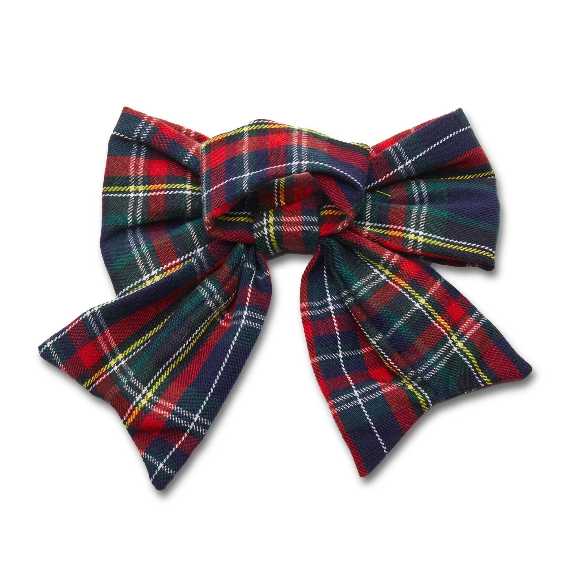 MIDNIGHT PLAID SET OF 4 EMBELLISHED PLAID BOW NAPKIN RINGS