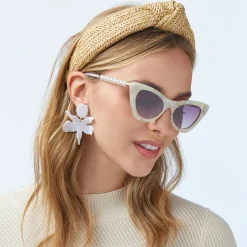 MOTHER OF PEARL DOWNTOWN CAT-EYE SUNGLASSES