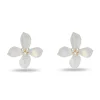 MOTHER OF PEARL OLEANDER EARRINGS