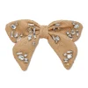 NATURAL LIBBY CANDY CRYSTAL RAFFIA BOW