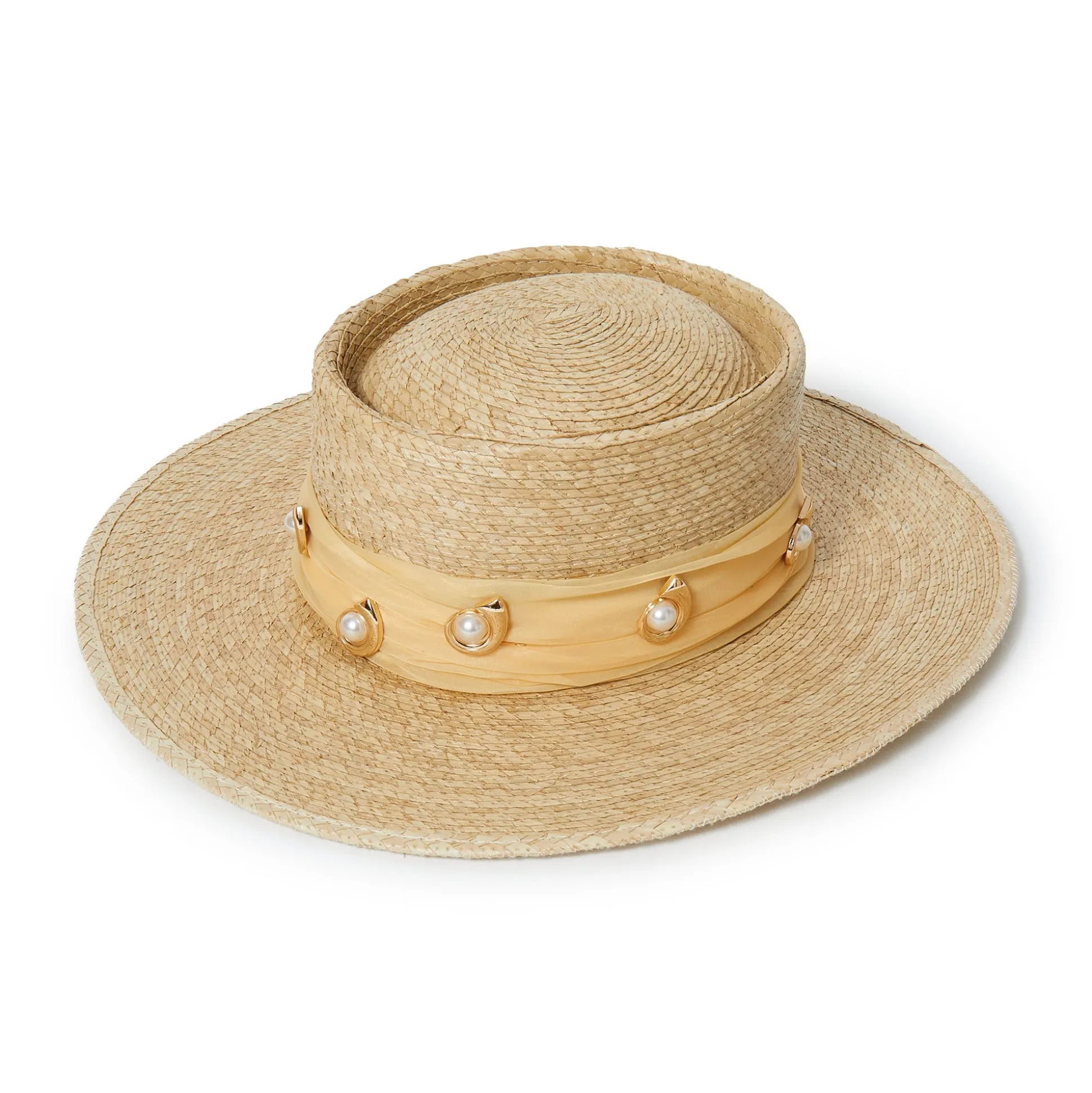NATURAL MICHELLE DÉCO SWIRL STRAW HAT