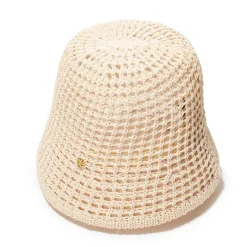 NATURAL OPEN WEAVE BUCKET HAT