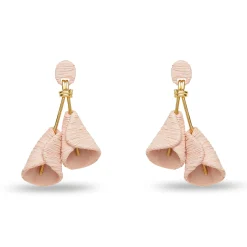 NATURAL RAFFIA CALLA LILY EARRINGS