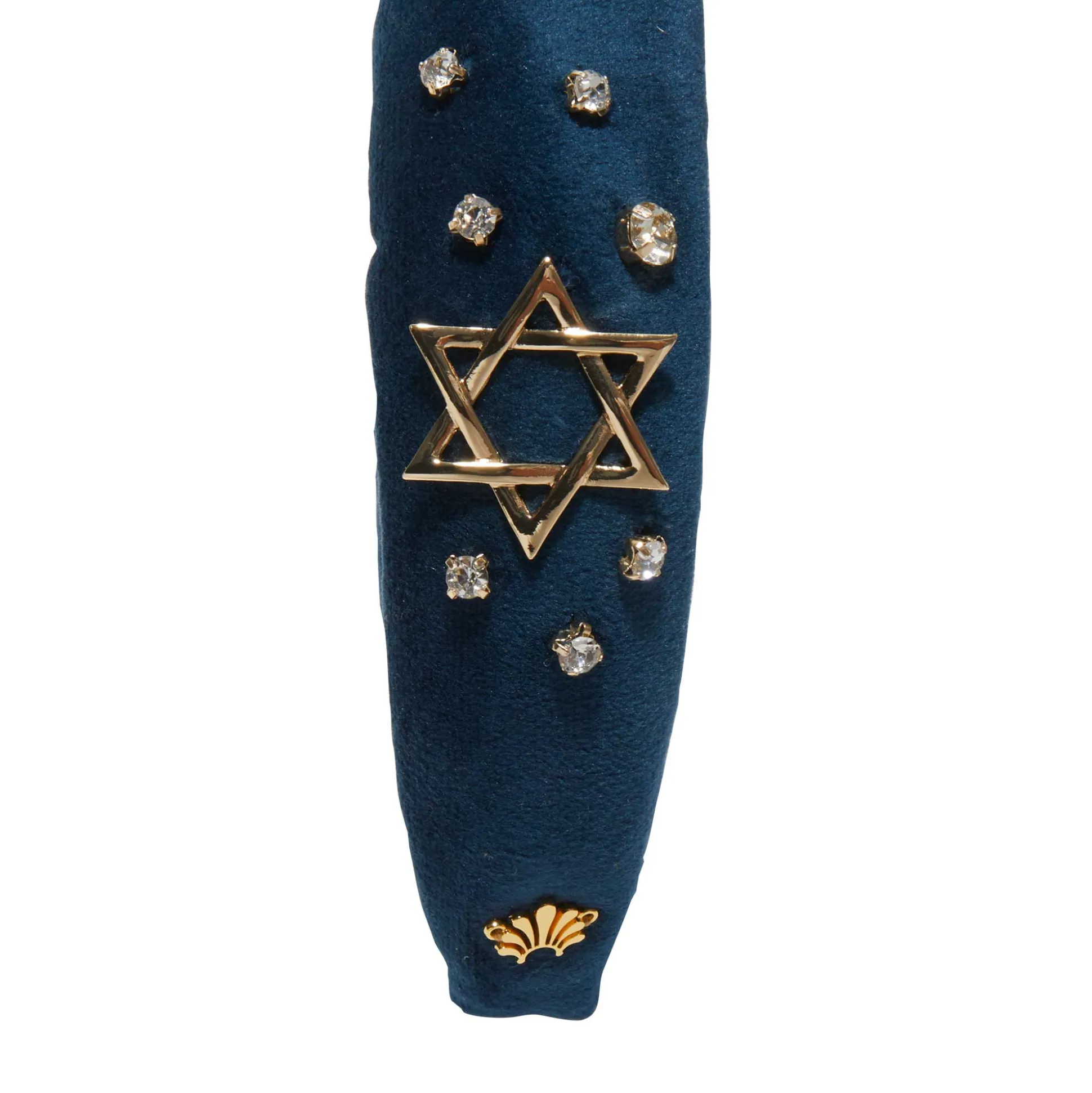 NAVY KIDS CRYSTAL STAR HOLIDAY KNOTTED HEADBAND