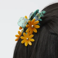 NEON TURQUOISE PETUNIA CLAW CLIP