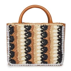 NEUTRAL NIGHT MAYA RAFFIA MINI TOTE