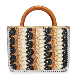 NEUTRAL NIGHT MAYA RAFFIA MINI TOTE