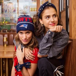 NEW ENGLAND PATRIOTS LELE SADOUGHI X NFL NAVY BOW SCRUNCHIE