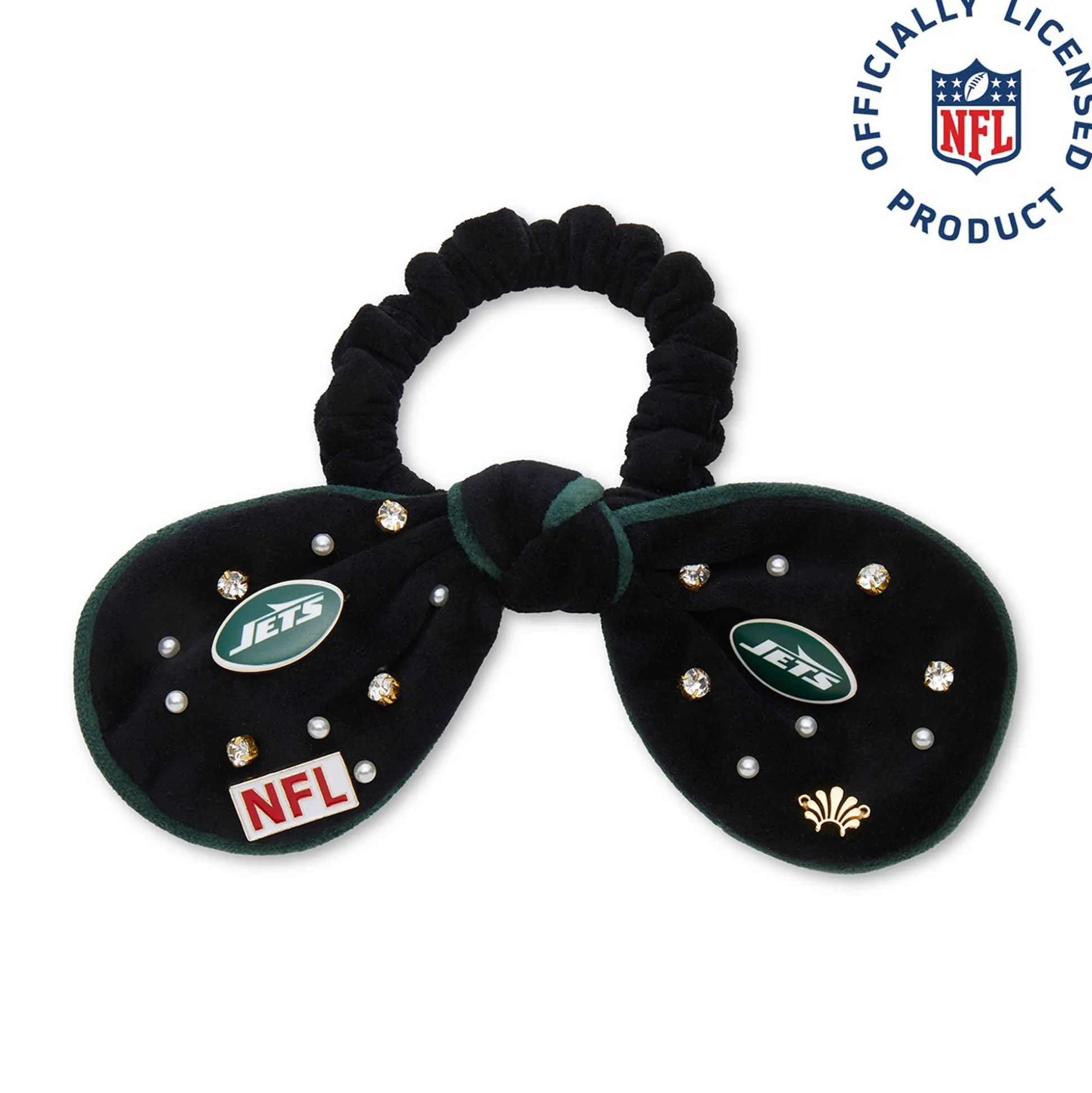 NEW YORK JETS LELE SADOUGHI X NFL JET BOW SCRUNCHIE