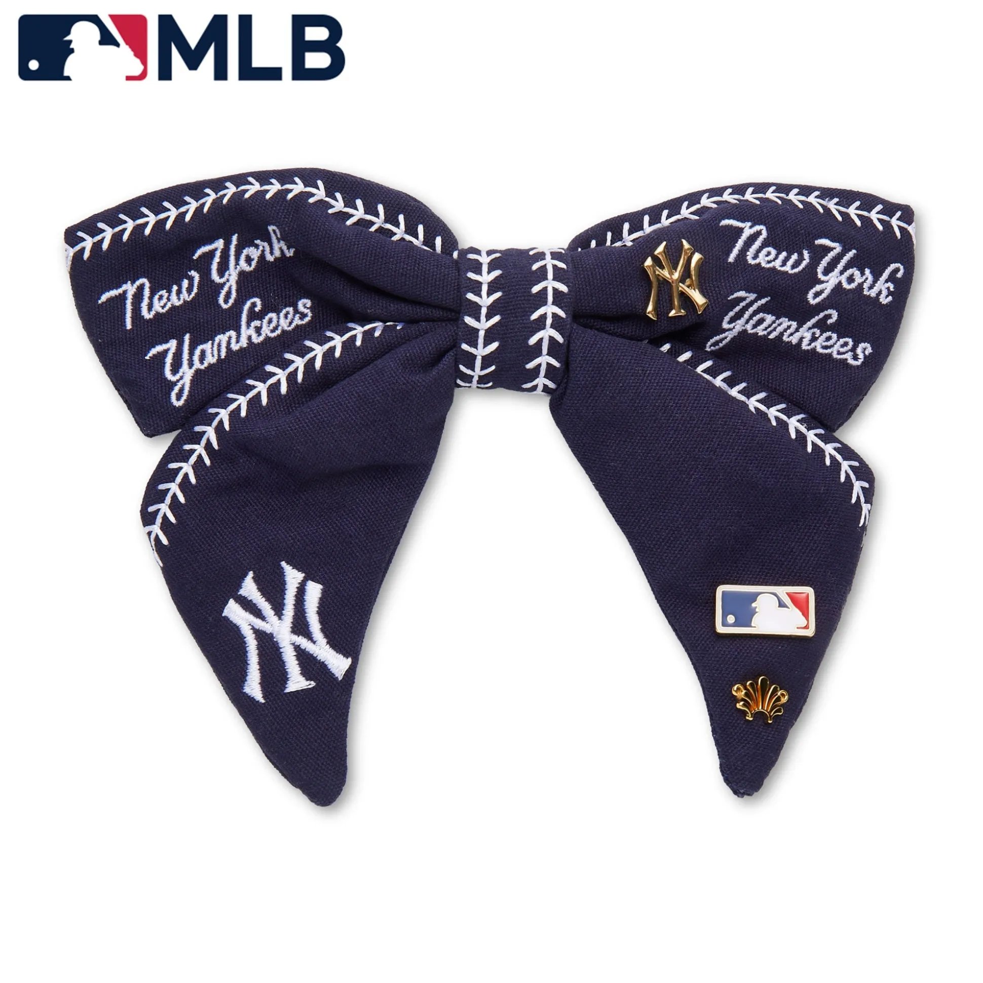 NY YANKEES LELE SADOUGHI / MLB NAVY BOW BARRETTE