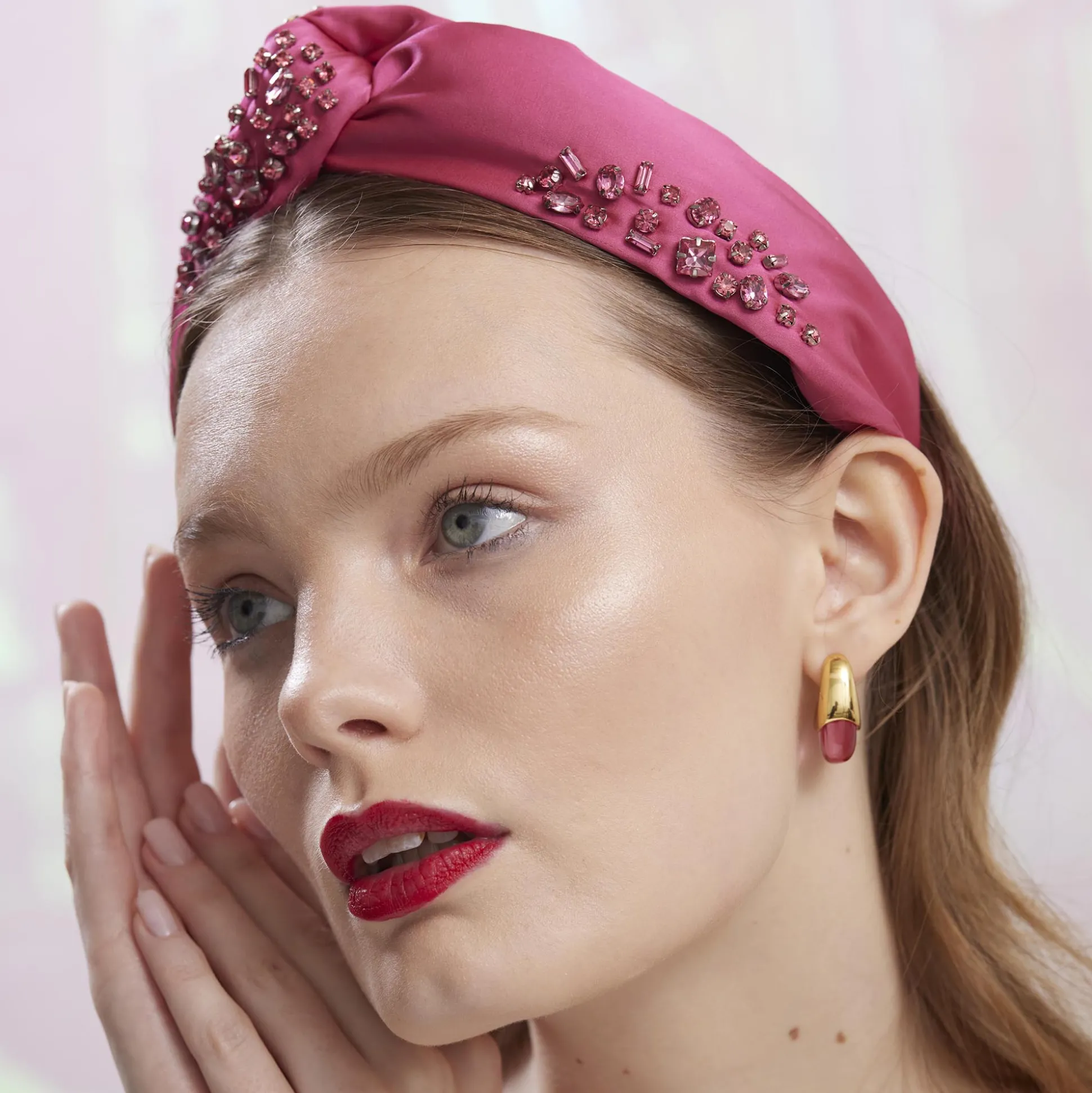 OCTOBER PINK TOURMALINE BIRTHSTONE DOME DROP