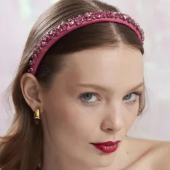 OCTOBER PINK TOURMALINE GIGI JEWELED BIRTHSTONE HEADBAND