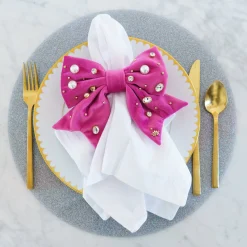 PASTEL GLITTER LUNA ROUND SET OF 4 PLACEMATS