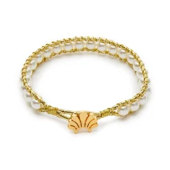 PEARL BEADED CORD BRACELET