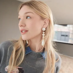PEARL COPACABANA LINEAR EARRINGS