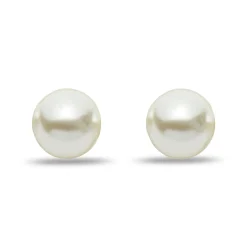 PEARL DOME BUTTON EARRINGS