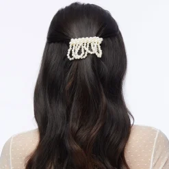 PEARL FRINGE BARRETTE