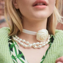 PEARL JACKIE DOUBLE ROW NECKLACE
