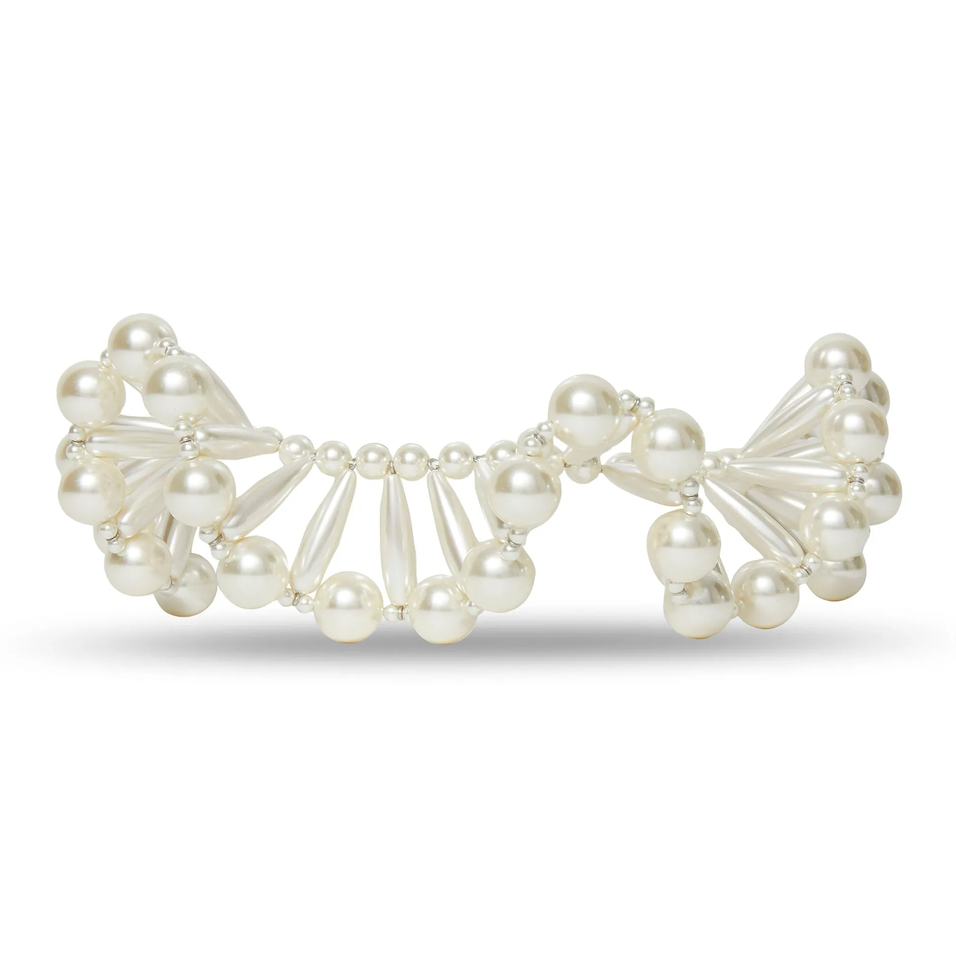 PEARL RUFFLED COLLAR NECKLACE