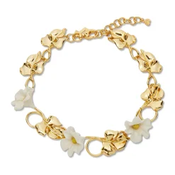PEARL RUFFLED LILY COLLAR NECKLACE