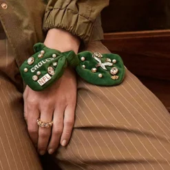 PHILADELPHIA EAGLES LELE SADOUGHI X NFL KELLY GREEN BOW SCRUNCHIE